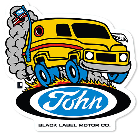 BLACK LABEL JOHN LUCERO MAN VAN '90 STICKER