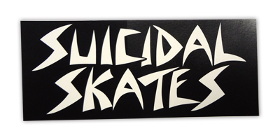 DOGTOWN SUICIDAL SKATES LOGO BLACK 6.5" STICKER