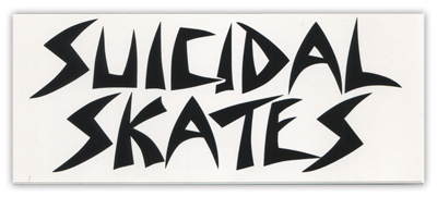 DOGTOWN SUICIDAL SKATES LOGO WHITE 6.5" STICKER