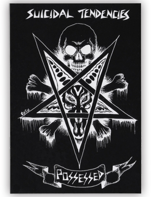 DOGTOWN SUICIDAL POSSESSED TO SKATE STICKER BLACK