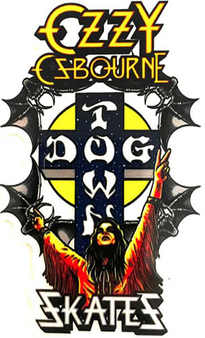 DOGTOWN OZZY CROSS 4.00" STICKER