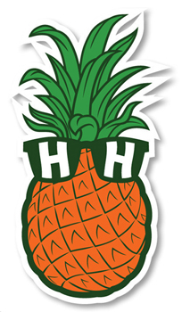 HAPPY HOUR MR. PINEAPPLE LG STICKER