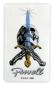 POWELL SKULL & SWORD STICKER