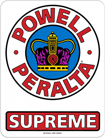 POWELL SUPREME OG RED/WHITE/BLUE 12" STICKER