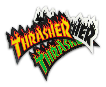 THRASHER FLAME MED STICKER