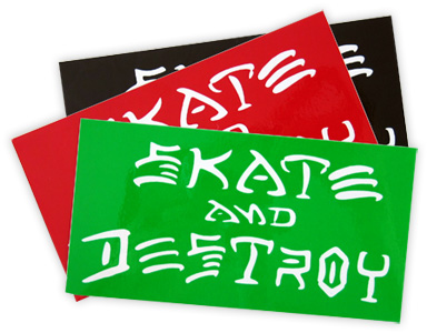 THRASHER SKATE AND DESTROY LG STICKER