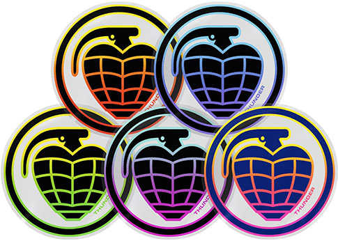 THUNDER CIRCLE GRENADE NEON FADE MD STICKER