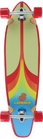 LAYBACK SPLIT PEAK KICK TAIL CRUISER COMPLETE 9.75 X 38.00