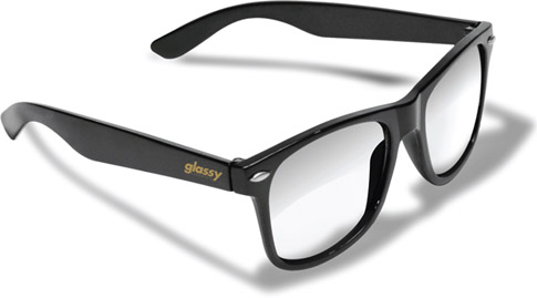 GLASSY LEONARD GAMER BLACK/CLEAR GLASSES