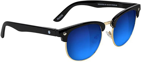 GLASSY MORRISON BLACK/BLUE MIRROR POLARIZED SUNGLASSES