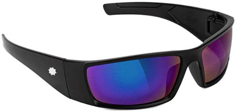 GLASSY PEET BLACK/BLUE MIRROR POLARIZED SUNGLASSES