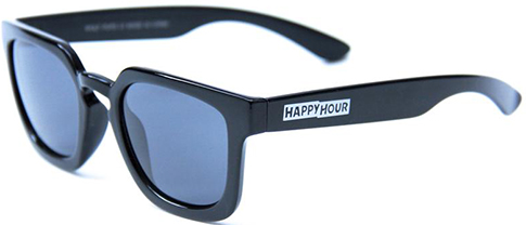 HAPPY HOUR WOLF PUP GLOSS BLACK SUNGLASSES