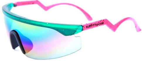 HAPPY HOUR ACCELERATOR TEAL/PINK SPLATTER  SUNGLASSES