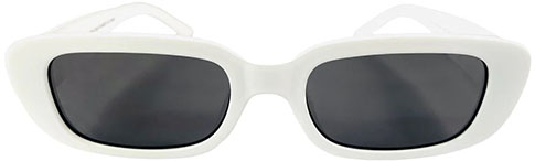 HAPPY HOUR OXFORD GLOSS WHITE SUNGLASSES