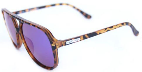 HAPPY HOUR THE DUKE FROSTED TORTOISE/MIRROR LENS SUNGLASSES