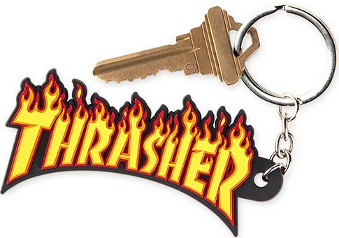 THRASHER FLAME LOGO KEYCHAIN