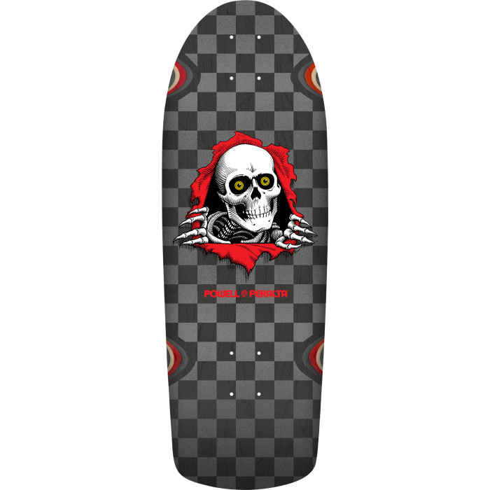 POWELL OG RIPPER CHECKER SILVER/BLACK REISSUE DECK 10.00 X 30.00