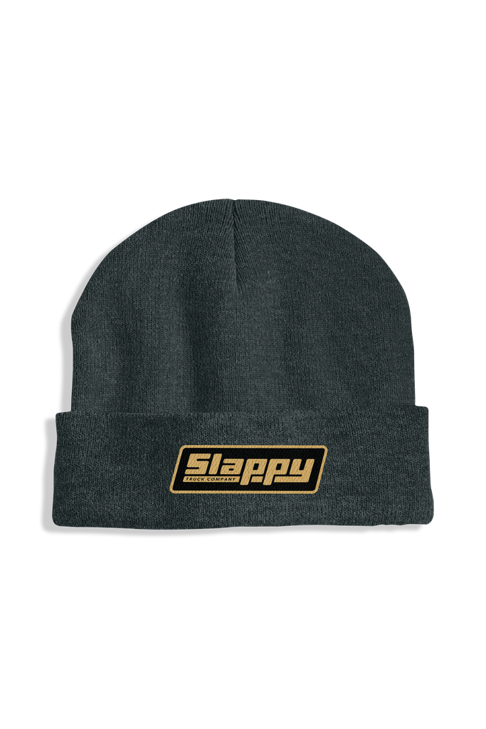 SLAPPY OG LOGO ROLL UP BEANIE BLACK