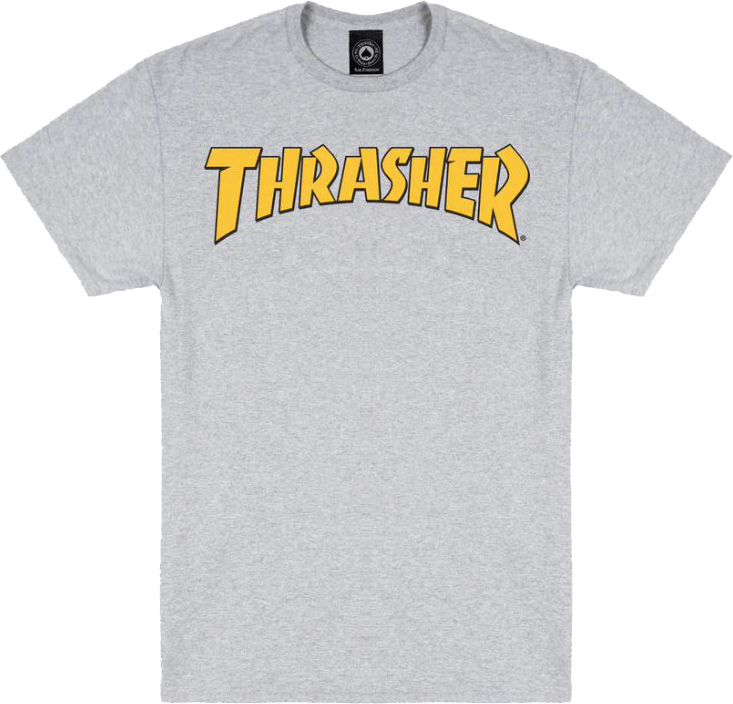 THRASHER COVER LOGO ASH GREY SS S