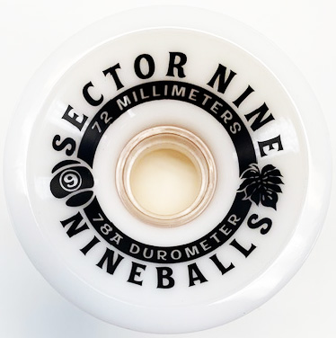 SECTOR 9 NINEBALLS WHITE/BLACK PRINT 72MM 78A WHEELS