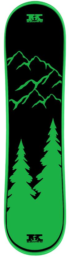 KROWN MOUNTAINSCAPE GREEN SNOWSKATE 9.00 X 35.00