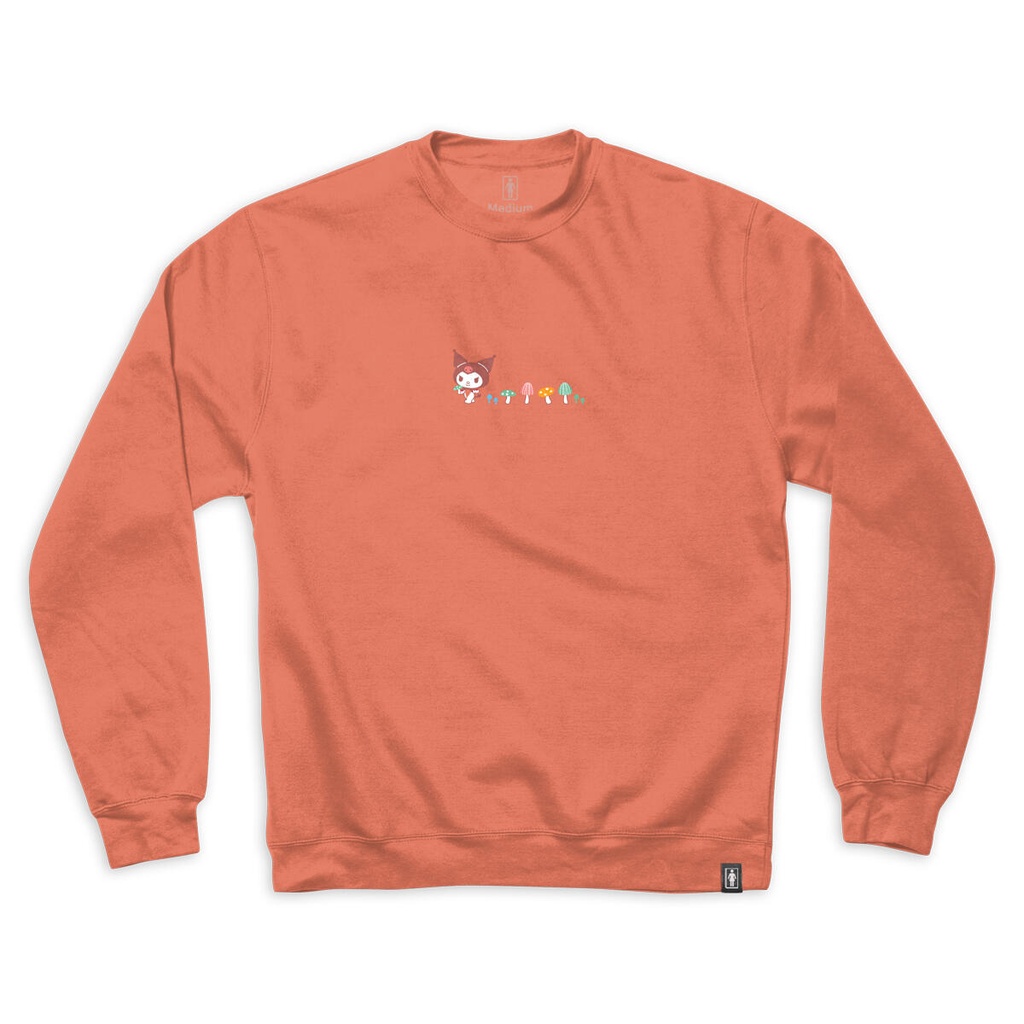 GIRL X SANRIO SHROOM TRAIL TERRA COTTA CREW/SWT XL