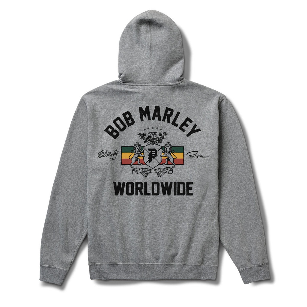 PRIMITIVE X BOB MARLEY HERITAGE HEATHER GREY HD/SWT L