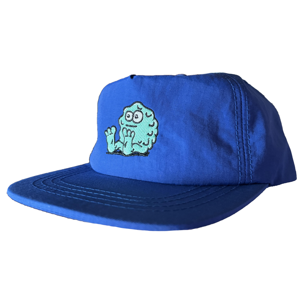 SNOT BOOGER LOGO 5 PANEL NYLON SNAPBACK HAT BLUE