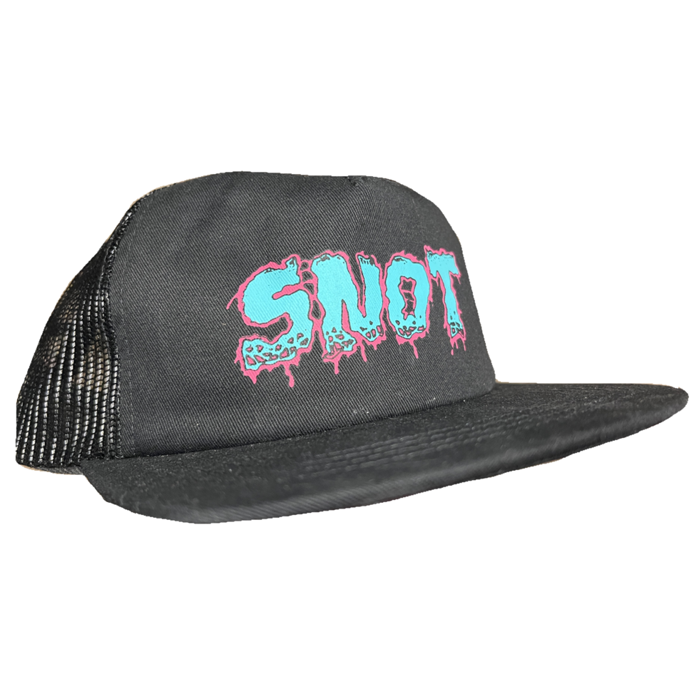 SNOT MELTDOWN LOGO CLASSIC TRUCKER HAT BLACK