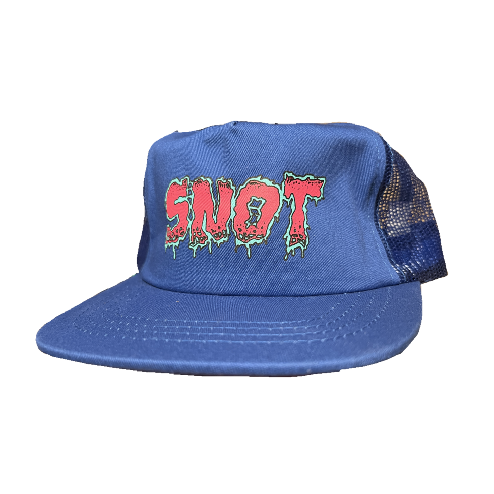 SNOT MELTDOWN LOGO CLASSIC TRUCKER HAT BLUE