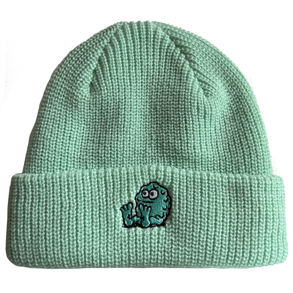 SNOT BOOGER LOGO EMBROIDERED BEANIE TEAL