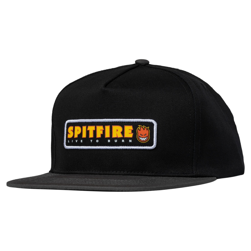 SPITFIRE LTB PATCH SNAPBACK HAT BLACK