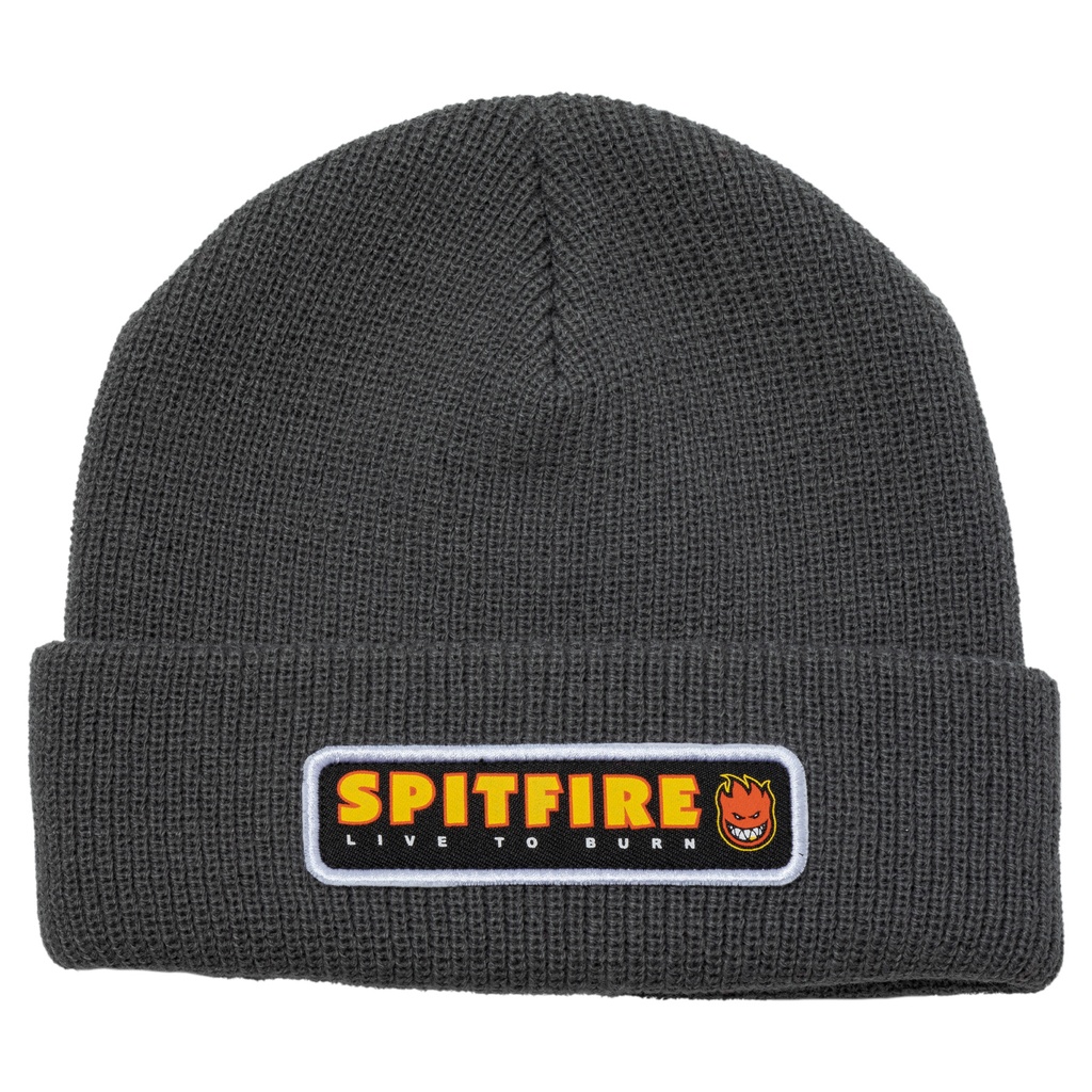 SPITFIRE LTB SCRIPT PATCH BEANIE CHARCOAL