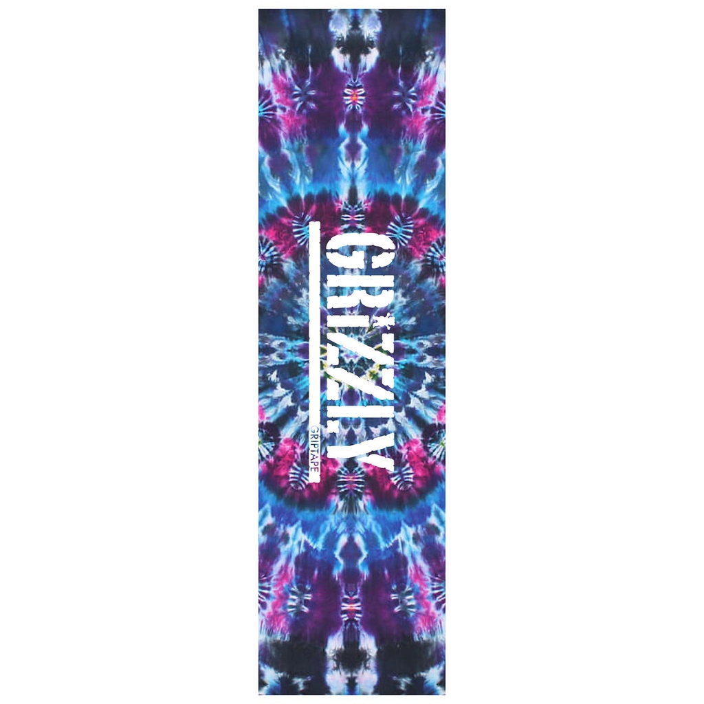 GRIZZLY 9" TIE DYE STAMP SPRING 24 BLUE PERFORATED SHEET