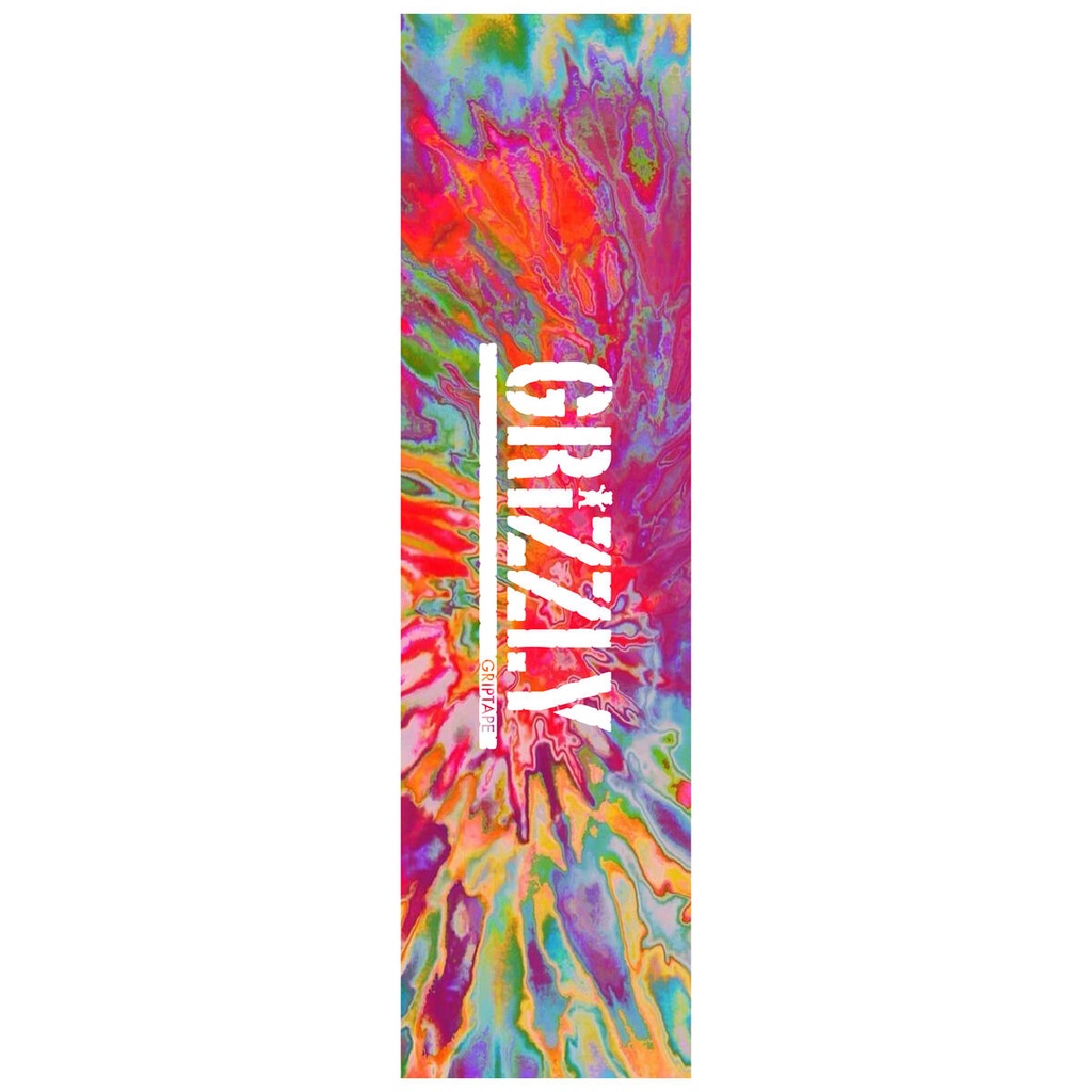 GRIZZLY 9" TIE DYE STAMP SPRING 24 RED PERFORATED SHEET