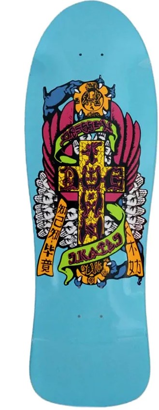 DOGTOWN ERIC DRESSEN HANDS BLUE DIP 80'S REISSUE SHAPED DECK 10.12 X 30.32