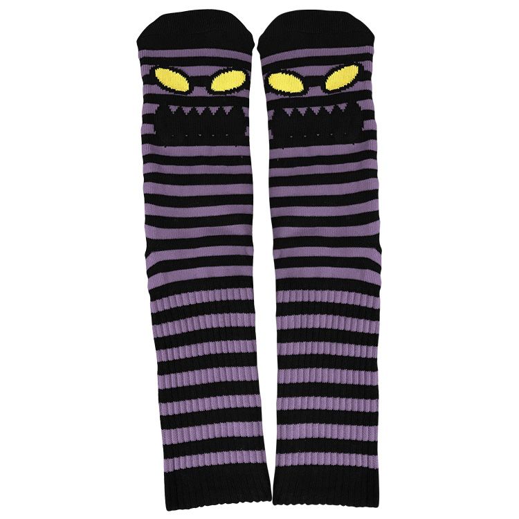 TOY MACHINE MONSTER FACE MINI STRIPES SOCKS PURPLE