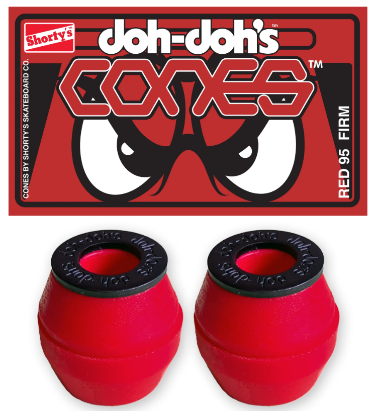 SHORTY'S BUSHINGS DOH DOH'S CONES RED 95A FIRM