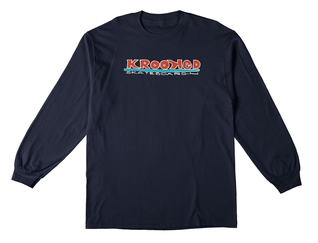 KROOKED SKATEBOARDING NAVY/RED/WHITE LS XL