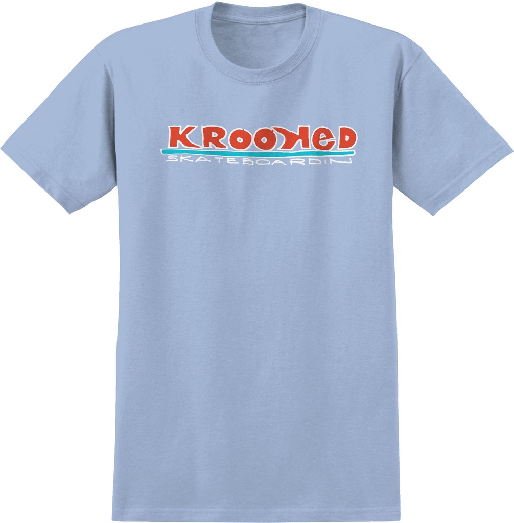 KROOKED SKATEBOARDING LIGHT BLUE SS M