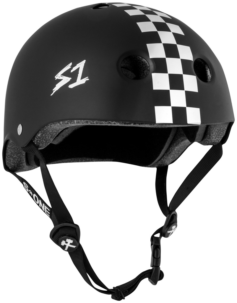 S-ONE LIFER BLACK MATTE W/ WHITE CHECKERS L