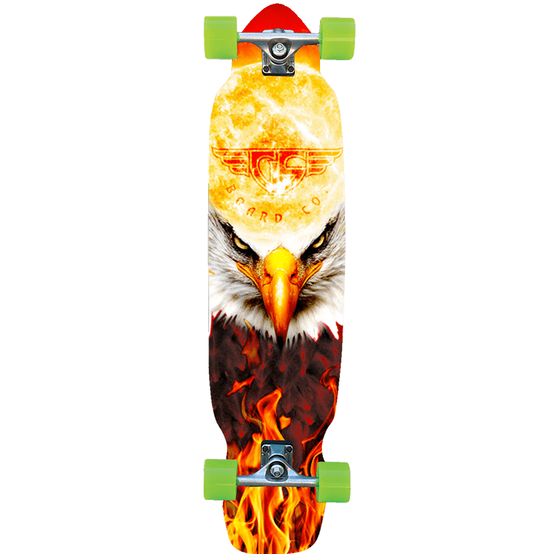 GRAVITY BURNING EAGLE CARVE 39" LONGBOARD COMPLETE