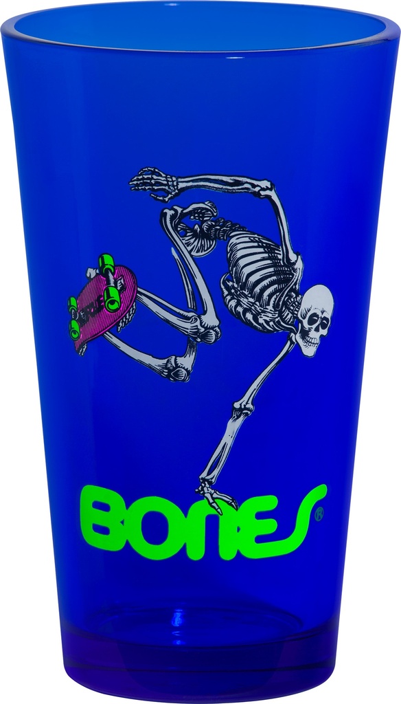 POWELL SKATEBOARD SKELETON BLACKLIGHT PINT GLASS