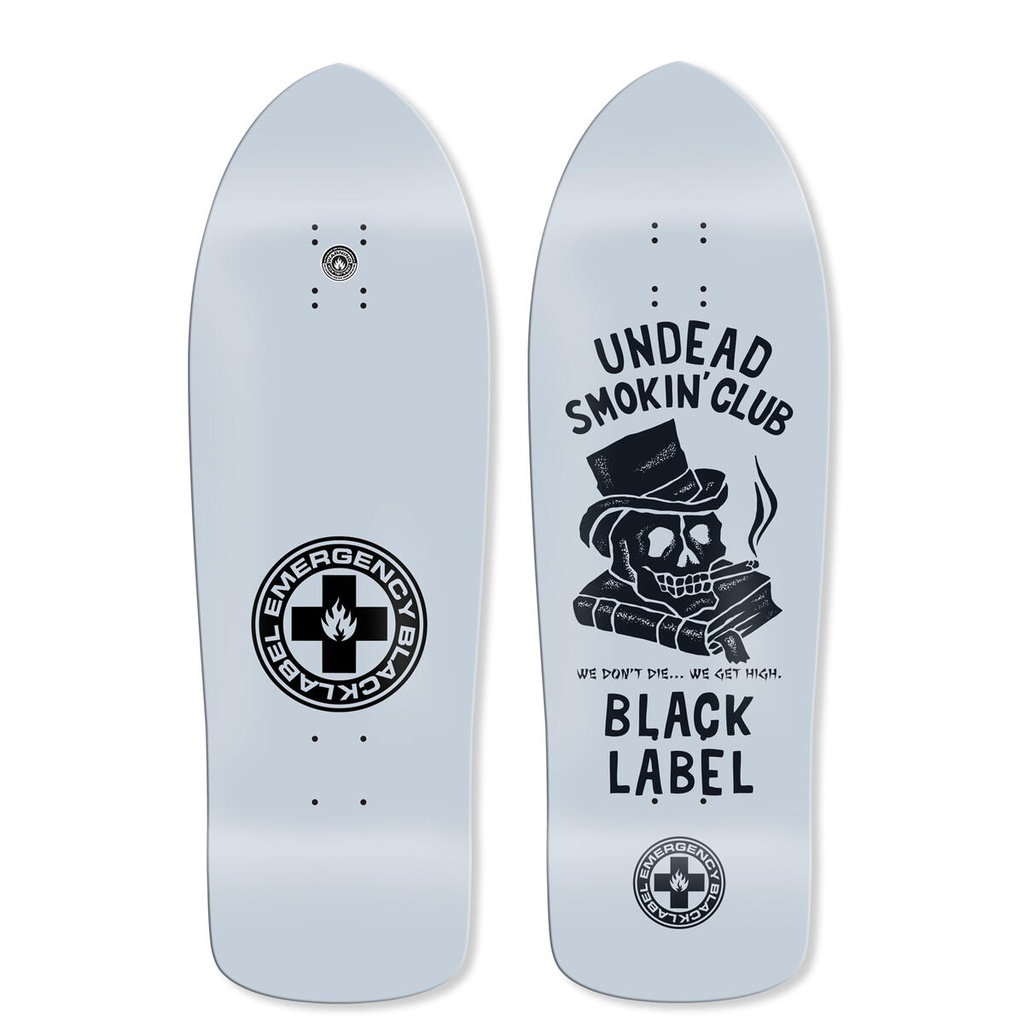 BLACK LABEL TEAM UNDEAD SMOKIN' CLUB SILVER DIP SHAPED DECK 10.25