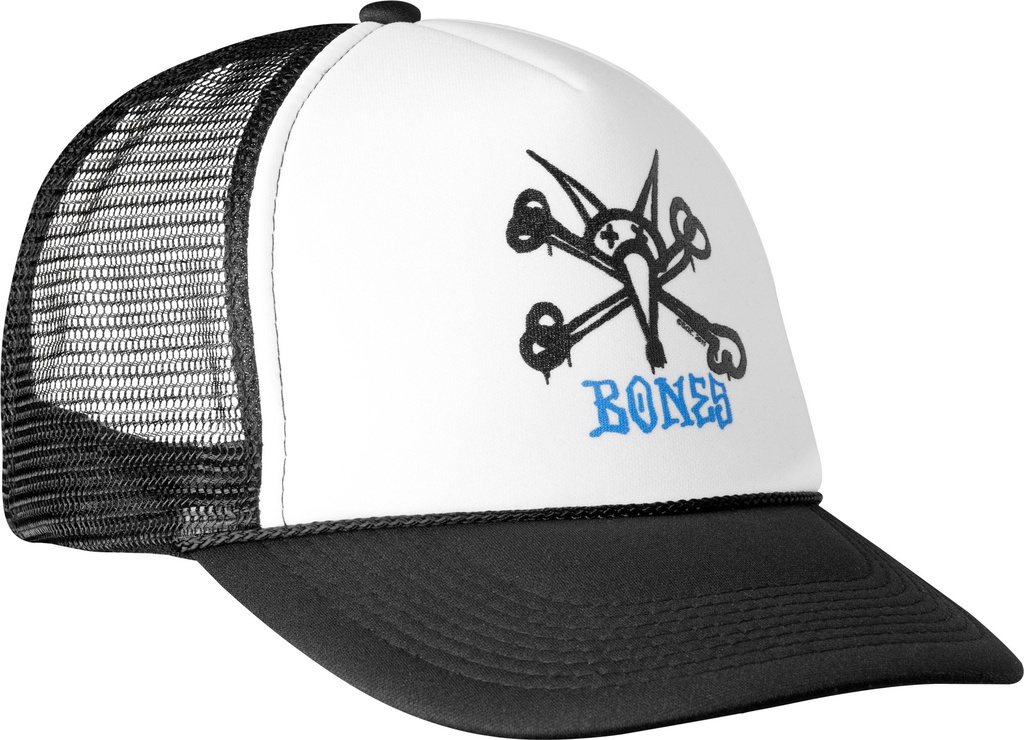 POWELL VATO RAT BONES TRUCKER HAT WHITE/BLACK