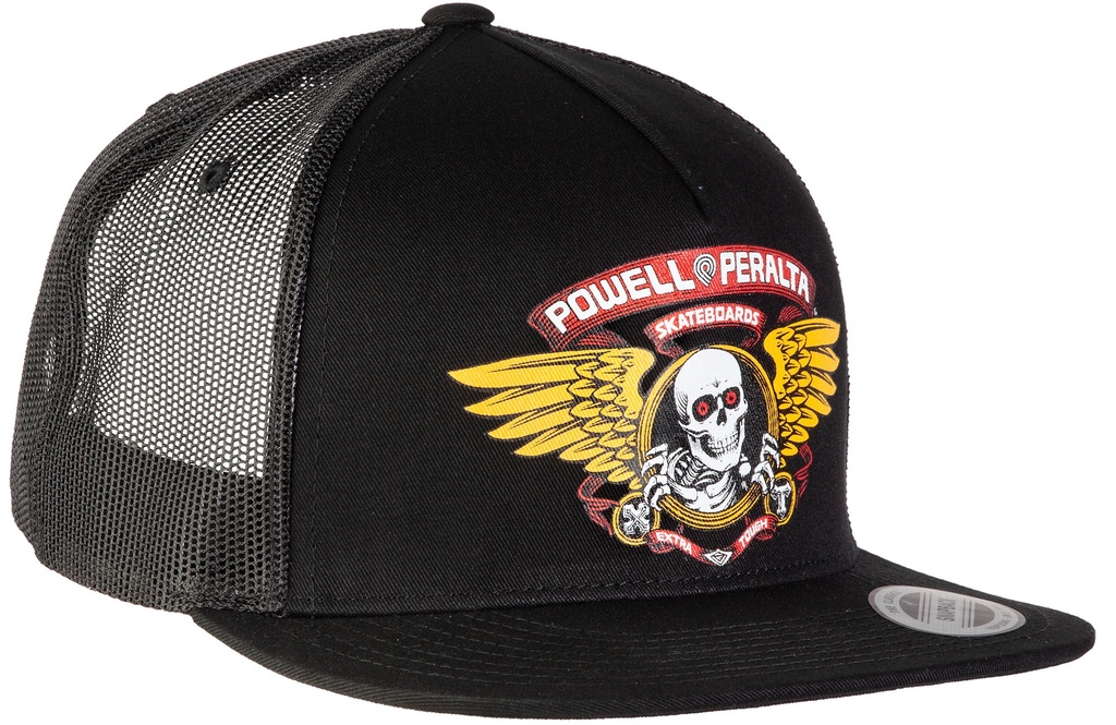 POWELL WINGED RIPPER TRUCKER HAT BLACK