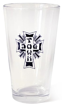 DOGTOWN CROSS LOGO PINT GLASS 16OZ