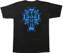 DOGTOWN CROSS LOGO BLACK/BLUE SS L