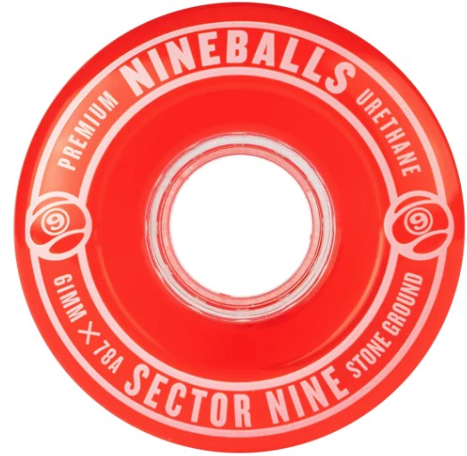 SECTOR 9 NINEBALLS RED 61MM 78A WHEELS