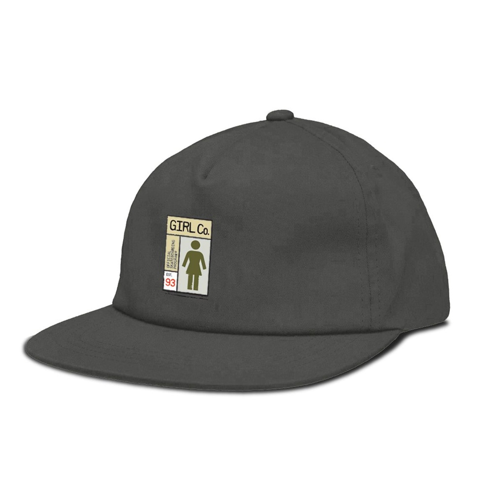 GIRL GRID BOX 5 PANEL HAT GREY